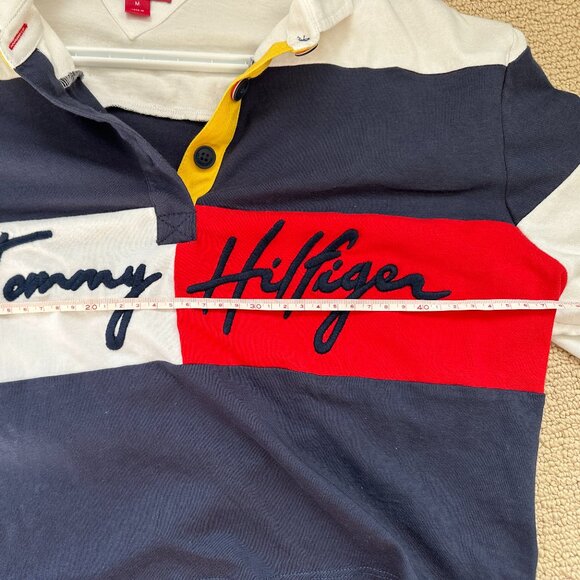 Tommy Hilfiger Navy and White Striped Crop Top - Picture 5 of 7